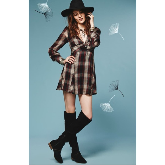 NWT Free People Teen Spirit Plaid Mini Dress - Pretty Little Liars Aria RARE - Picture 5 of 9